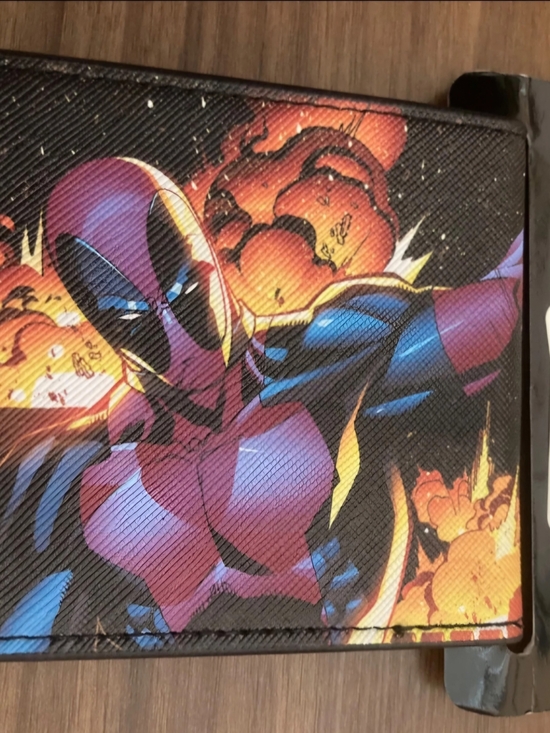 Buckle-Down Other - Buckle Deadpool Comic Wallet - Red, Black, Orange, Yellow